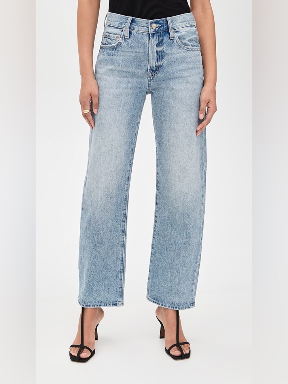 🆕 PISTOLA Bowie Lexi Mid Rise Bowed Straight Leg Jeans NWT SZ 25